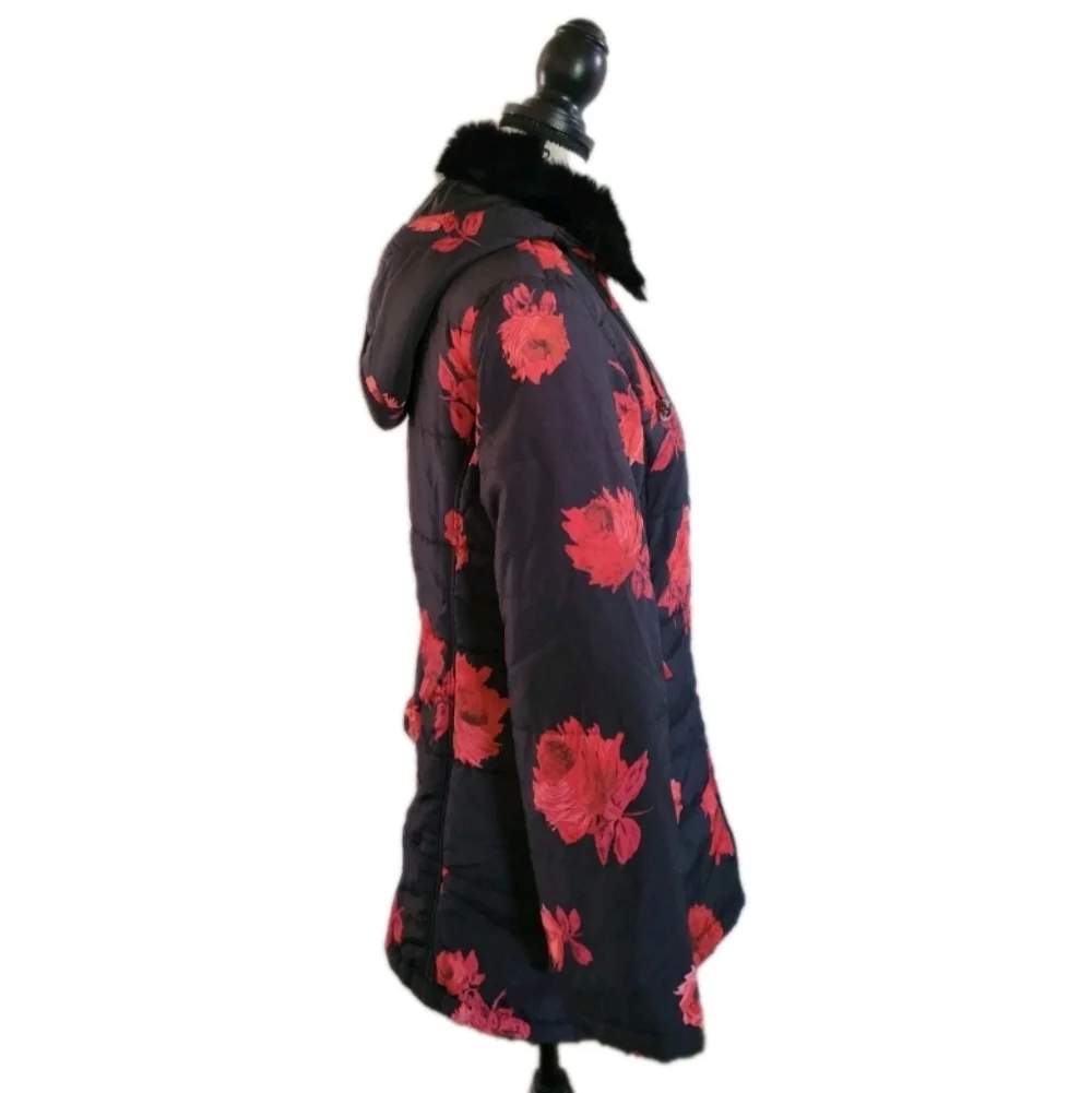 Prada Apres Ski Puffer Jacket Coat Real Fur Trim Luxury Whimsigoth Activewear
